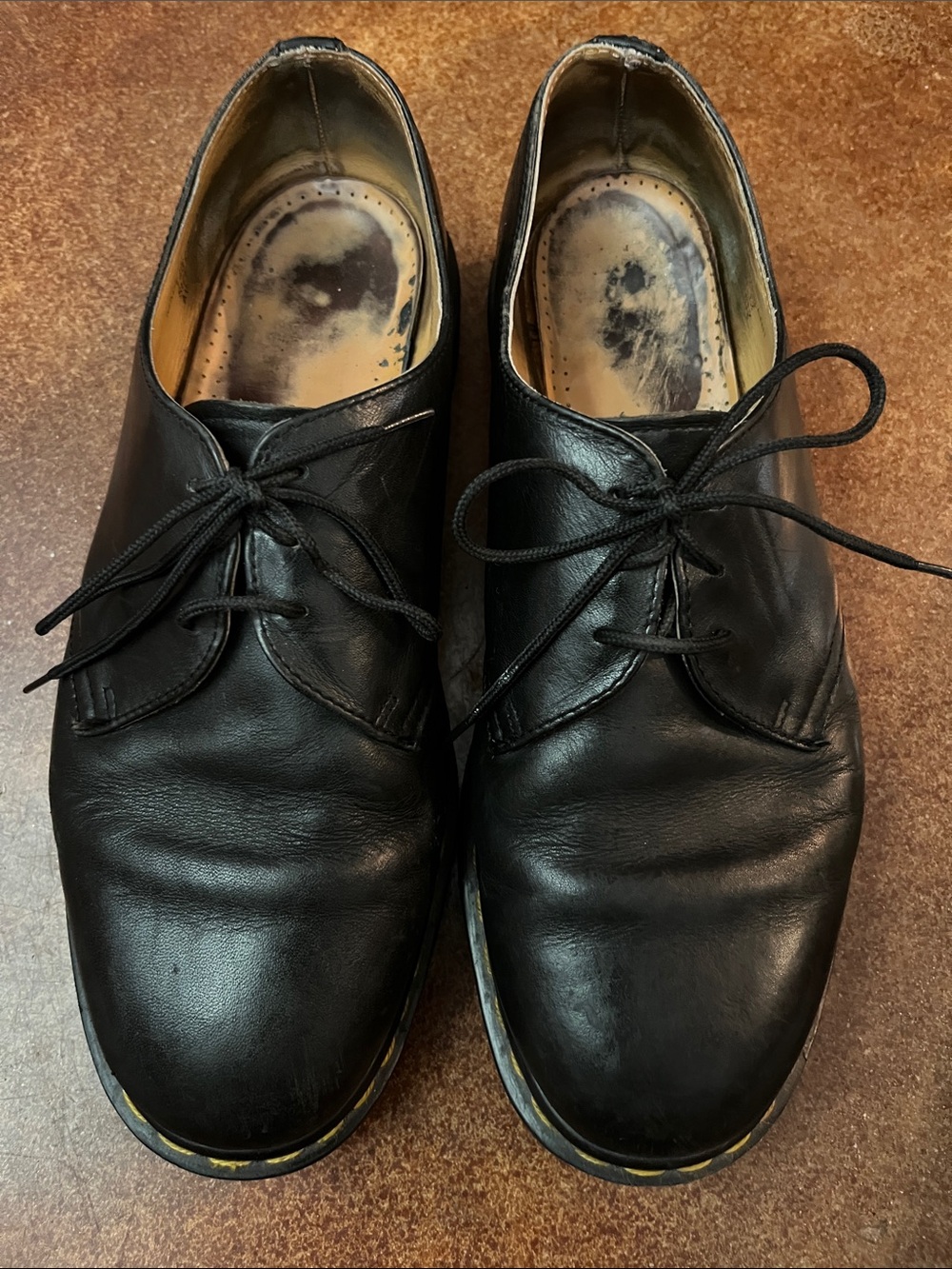 Dr. Martens Black Leather Derby Shoes